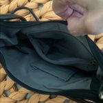 Stone Mountain Black Suede and Leather Crossbody Purse Vintage Photo 5