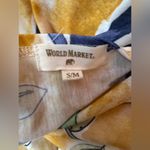 Cost Plus World Market Yellow and Blue Floral Fabric. Size s/m. E61 Photo 9