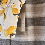 Kirious  Tan Lemon Print Lace Up Crop Top Size XL‎ Photo 5