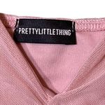Pretty Little Thing  Dress Womens US 2 Pink Ruched Bodycon Mini Party Club V Neck Photo 5