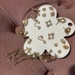 Free People NWT Levitation Stud Set in Gold Tone Pink Rose Quartz Earrings Mix Photo 1