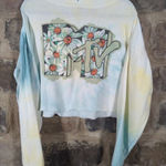 MTV Sweatshirt Hoodie Woman's One Size Cropped Tie Photo 0