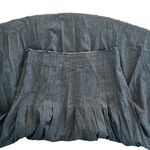 ZARA  Pleated Midi Dress Chambray Raw Hem Size L Photo 5