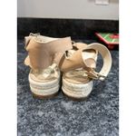 Vince Camuto  Kamperla Espadrille Wedge Toe Sandal Beige Size 8.5 M Strap Buckle Photo 5