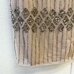 Pisarro Nights Diamond Bead Pattern Boat Neck 3/4 Split Sleeve Gown Rose Size 4 Tan Photo 11