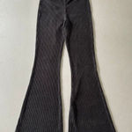 Aerie  Ribbed Velour Flare Pants Gray Size M | Cozy Lounge Athleisure Photo 0