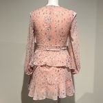 Leith  Long Sleeve Wrap Front Minidress pink and blue size Medium‎ Photo 3