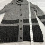 Talbots Gray Multicolor Speckles Long Slouchy Funnel Collar Cardigan Sweater Photo 2