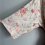 Natori Light Pink Floral Short Tie Front Robe Womens M/L Sleepwear Loungewear Photo 2