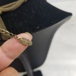 Adia Kibur Brass Choker Bib Tassel Necklace Tan Photo 2