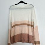 Mystree Anthropologie Color block Sheer Knit Sweater Photo 4