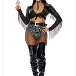 Sexy Cowgirl Costume Black Size M Photo 1