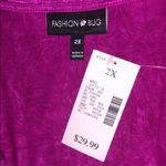 Fashion Bug NWT Size 2X Magenta Ruffle Neckline Ruched Side Tank Top Blouse Photo 5