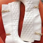 White Cream Tall Fashion Boots Size 8.5 Tan Photo 0