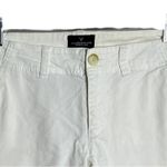 American Eagle  Shorts Womens 8‎ Shortie Chino White Khaki Flat Front Neutral Photo 2