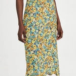 l*space L  Talia Puff Sleeve Ruffle Trim Tie Midi Wrap Dress Boho Peasant Medium Photo 0