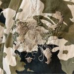 Chico's Chico’s Camouflage Camo Embroidered Long Sleeve Button Down Shirt Blouse Top Photo 9