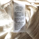 J.Crew Women's Large Beige White Striped Hoodie Long Sleeve Cotton Blend Sweater Tan Photo 6