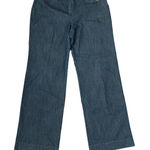Cato Denim Pants Size 12 Wide Leg Womens Stretch Blend Blue Casual 34X32 Photo 0
