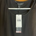 Banana Republic  Sheer Black Crewneck Racer Back Sleeveless Washable Silk Tank Photo 5