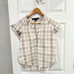 Veronica Beard Veronica‎ Beard Milly Plaid Flutter Sleeve Shirt size Medium in Multi Photo 3