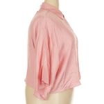 ZARA Blush Barbie Pink Cropped Button Down Shirt Plus Size XXL NWT Photo 3