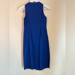 Moschino Cheap and Chic Royal Blue Pima Cotton Dress IT 38 US 4 Ruffle Neckline Photo 3