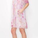 MELLODAY  Tiered Chiffon Short Dress Women's Size XS, Lavender, New With Tags‎ Photo 7