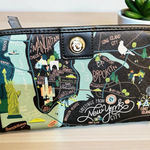 Spartina 449  New York City Map Wallet - Black and Teal snap button Photo 0