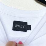 Revolve  WSLY White Lightly Distressed Crewneck Tee Size XS Photo 3