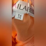 Elegant Peach Midi Dress Orange Size M Photo 1