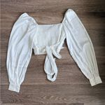 Urban Outfitters  White Puff Sleeve Blouse Photo 2