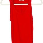 Nation Ltd Womens Minimalist Scoop Neck Leopard Animal Print Tank Top Size S Red Photo 0