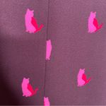 Loft  Smitten Kitten Kitty Cat Shift Mini Dress in size M. Maroon Pink Cats Photo 7