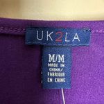 Uk2la Purple Boutique Cinch Front Crop Top Size M NWT 2 Photo 4