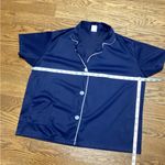 JC Penney. Vintage/80’s 2 piece nylon pajamas. Navy blue. Size 40 Blue Photo 6