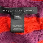 Marc by Marc Jacobs Red Purple Knit Pocket Scarf Striped Merino Wool One Size Photo 3