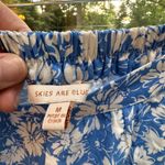 Skies Are Blue  flowy skirt blue flower print size medium Photo 2
