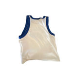 Old Navy New Blue and White Fisherman Aesthetic Graphic Tank Top coastal ontrend Photo 2