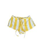 Free People  hot hot hot shorts yellow white striped cotton boho mini shorts S Photo 2