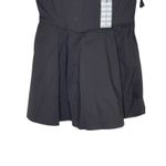 Tuckernuck Women Top Ribbed Nealy Corset Puff Sleeve Peplum Blouse Black XS NWT Photo 3