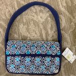 NWT Flower Blue Navy White Diamond Shape Beaded Shoulder Bag America and Beyond Photo 0