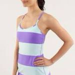 Lululemon Women's Power Y Tank *Luon Light Size 4 - Bold Stripe Power Purple Photo 9