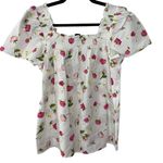 J.Crew NWT  Smocked Cotton Poplin Pajama Top in Rosebud Floral Size‎ XXS BF308 Photo 2