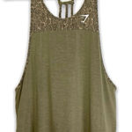 Gymshark  Olive Green Briad Detail High Neck Camo Trim Tank Top Photo 0