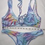 NEW Haute Swimwear Bikini Set, Size Large Blue Photo 2