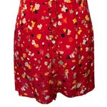 Realisation Par Julia Rouge Fleur Mini Dress Red Silk Women’s Size Small Floral Photo 4