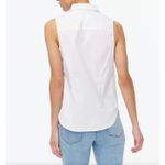 J.Crew Sleeveless Cotton Poplin Shirt White Signature Fit Classic Womens XS NWT Photo 3