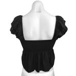 Abercrombie & Fitch Black Ruffle Sleeveless Babydoll Smocked Blouse Top Size XS Photo 1