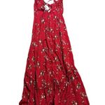 Urban Outfitters  Siren Red Floral Midi Dress XS Photo 2